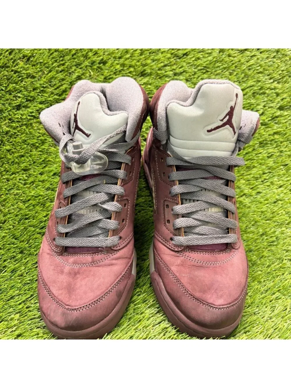 Nike Air Jordan 5 Retro SE Boys Size 6.5Y Burgundy Basketball Shoes Sneakers